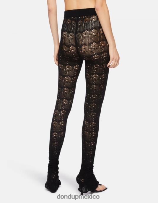 negro DONDUP mujer pantalones de encaje súper ajustados vestir D0VXD172