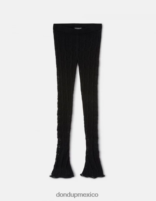 negro DONDUP mujer pantalones de encaje súper ajustados vestir D0VXD172