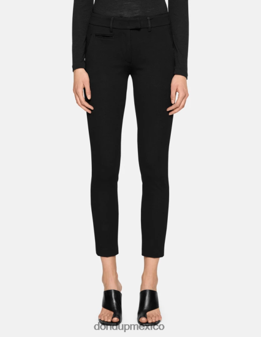 negro DONDUP mujer pantalones de punto perfectos y ajustados vestir D0VXD125