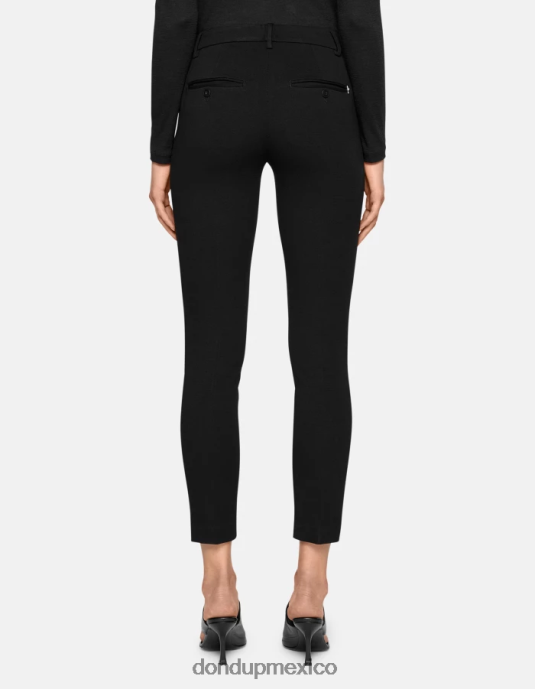 negro DONDUP mujer pantalones de punto perfectos y ajustados vestir D0VXD125