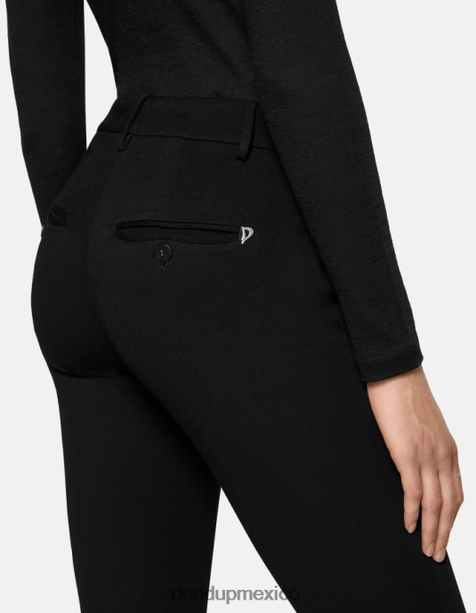 negro DONDUP mujer pantalones de punto perfectos y ajustados vestir D0VXD125