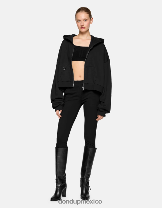 negro DONDUP mujer pantalones de punto perfectos y ajustados vestir D0VXD125