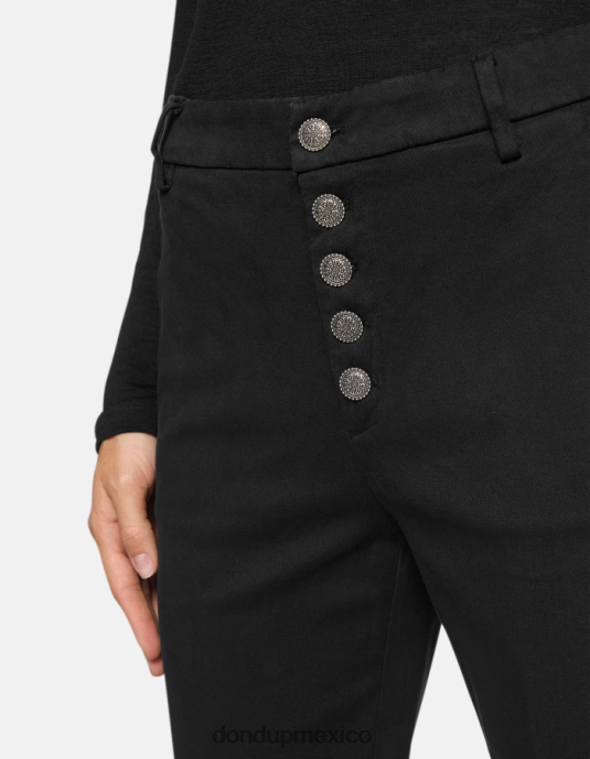 negro DONDUP mujer pantalones holgados de tricotina nima vestir D0VXD234