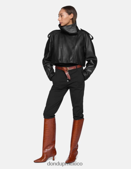 negro DONDUP mujer pantalones holgados de tricotina nima vestir D0VXD234