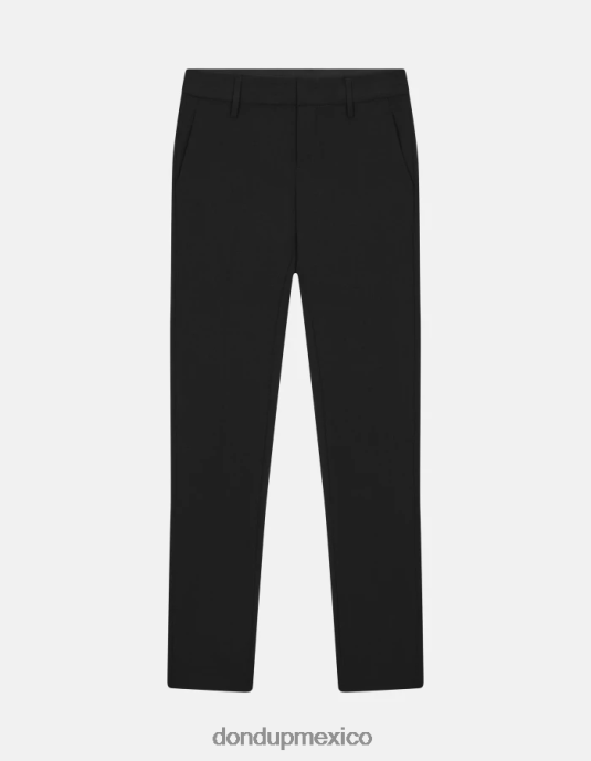 negro DONDUP mujer pantalones kasya regular fit de lana vestir D0VXD143