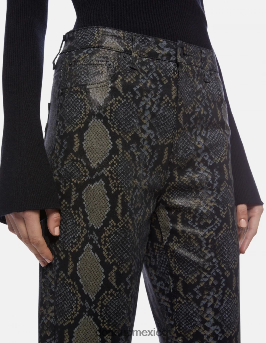 negro DONDUP mujer pantalones nicole regular fit de algodón estampado vestir D0VXD82