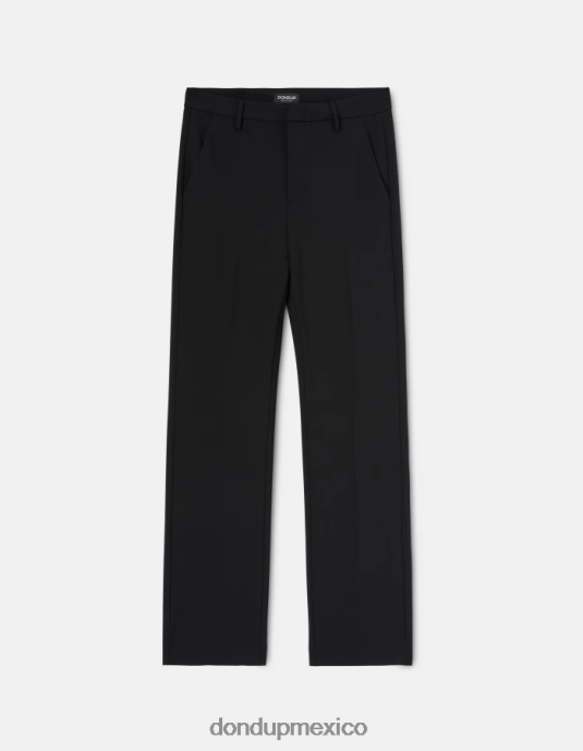 negro DONDUP mujer pantalones patty regular fit de lana vestir D0VXD196