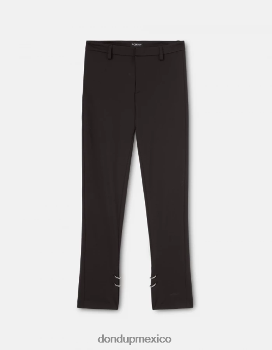 negro DONDUP mujer pantalones suzi de punto muy ajustados vestir D0VXD124