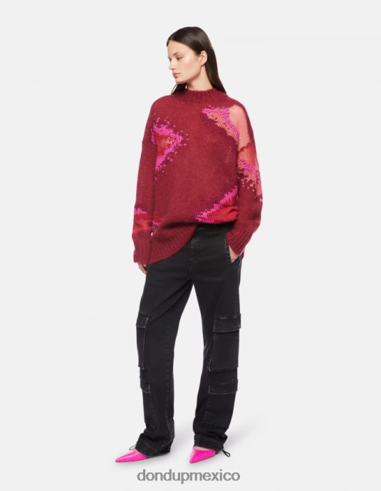 negro DONDUP mujer pantalones tori holgados de denim elástico vestir D0VXD130