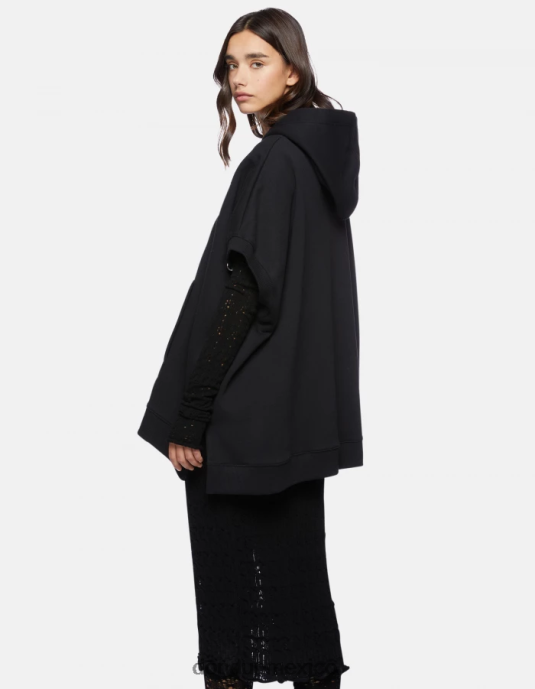 negro DONDUP mujer sudadera con capucha de gran tamaño vestir D0VXD442