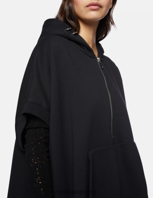 negro DONDUP mujer sudadera con capucha de gran tamaño vestir D0VXD442