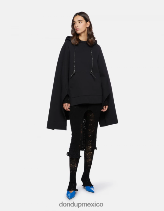negro DONDUP mujer sudadera con capucha de gran tamaño vestir D0VXD443