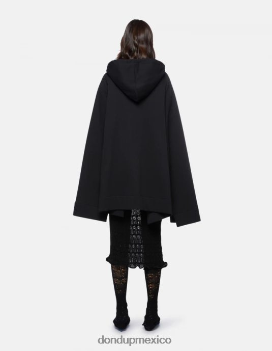 negro DONDUP mujer sudadera con capucha de gran tamaño vestir D0VXD443