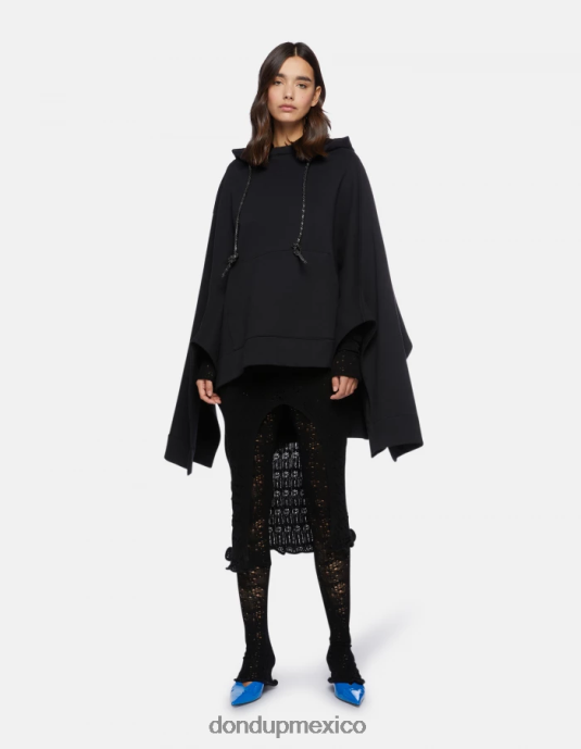 negro DONDUP mujer sudadera con capucha de gran tamaño vestir D0VXD443