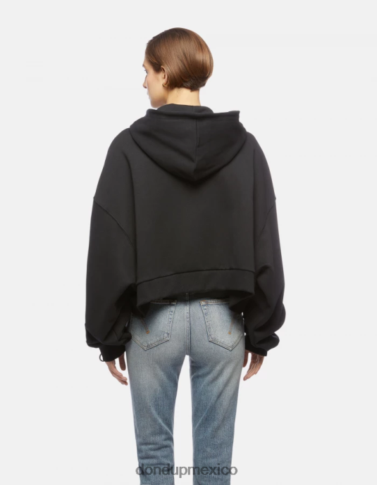 negro DONDUP mujer sudadera con capucha de gran tamaño vestir D0VXD445