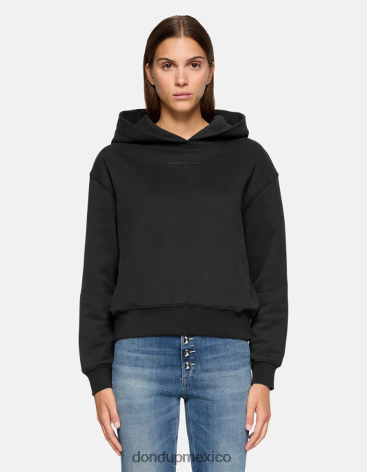 negro DONDUP mujer sudadera con capucha y corte regular vestir D0VXD424
