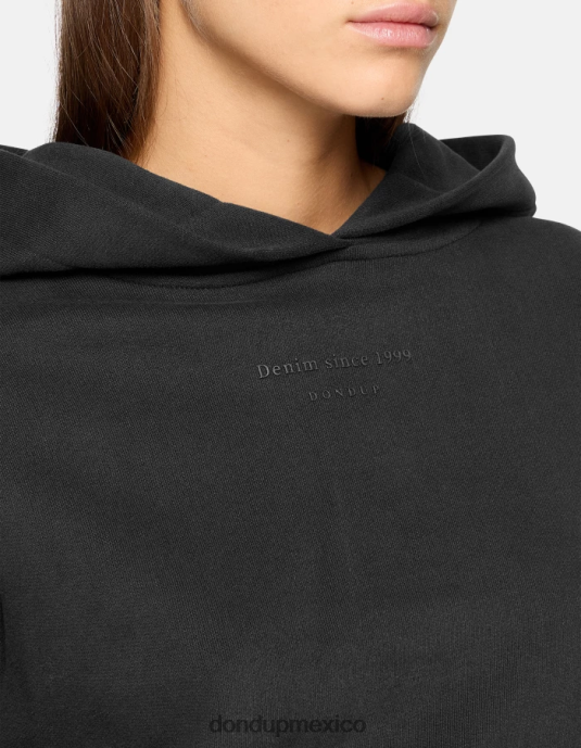 negro DONDUP mujer sudadera con capucha y corte regular vestir D0VXD424