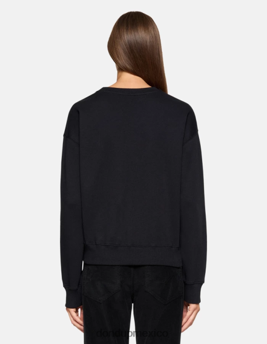 negro DONDUP mujer sudadera regular fit con cuello redondo vestir D0VXD422