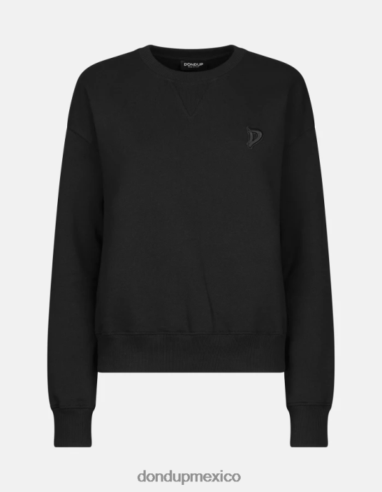negro DONDUP mujer sudadera regular fit con cuello redondo vestir D0VXD422