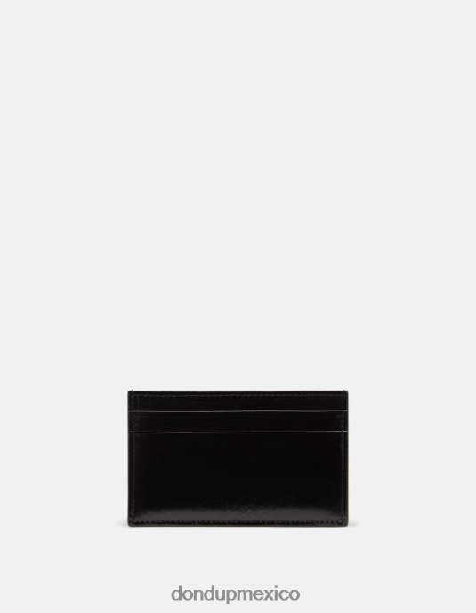 negro DONDUP mujer tarjetero de piel brillante accesorios D0VXD507