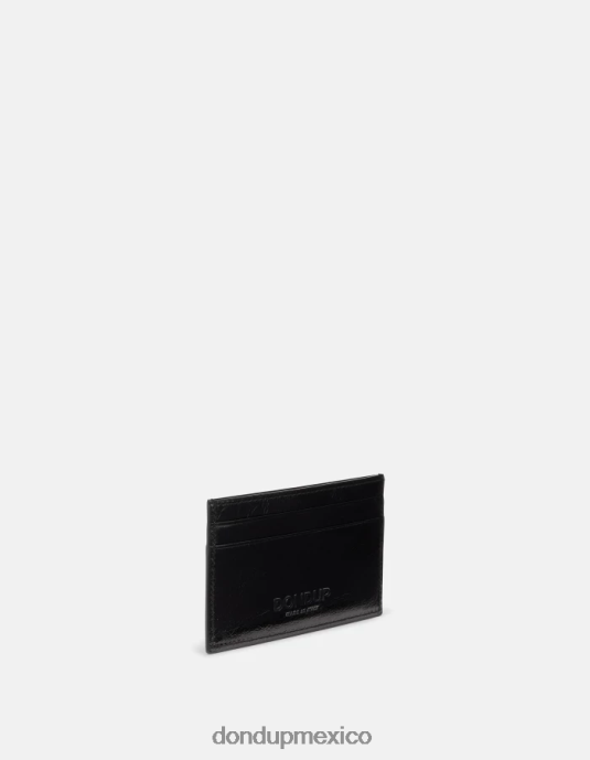 negro DONDUP mujer tarjetero de piel brillante accesorios D0VXD507