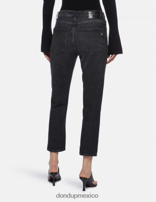 negro DONDUP mujer vaqueros cindy regular fit de denim elástico vestir D0VXD64