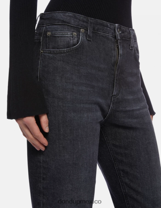 negro DONDUP mujer vaqueros cindy regular fit de denim elástico vestir D0VXD64