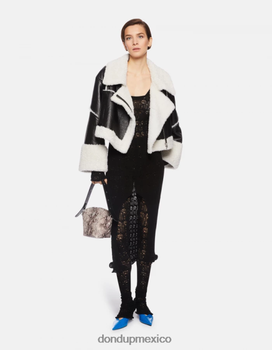 negro DONDUP mujer vestido ajustado de encaje vestir D0VXD284