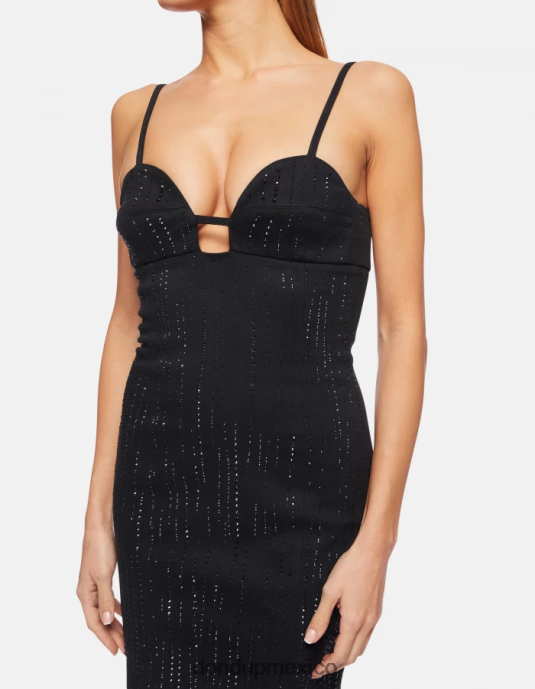 negro DONDUP mujer vestido corto de mezclilla vestir D0VXD293