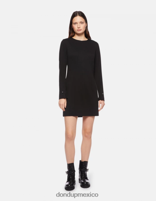 negro DONDUP mujer vestido corto de punto vestir D0VXD275