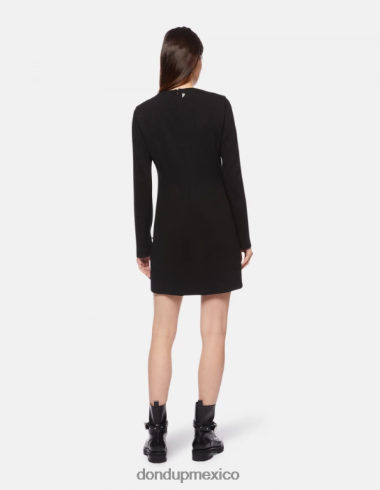 negro DONDUP mujer vestido corto de punto vestir D0VXD275