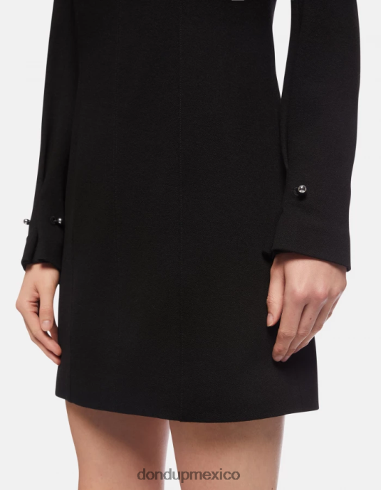 negro DONDUP mujer vestido corto de punto vestir D0VXD275