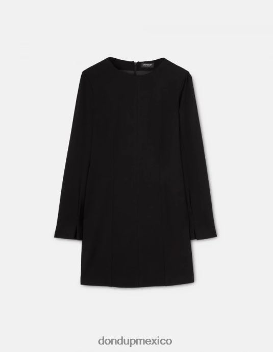 negro DONDUP mujer vestido corto de punto vestir D0VXD275