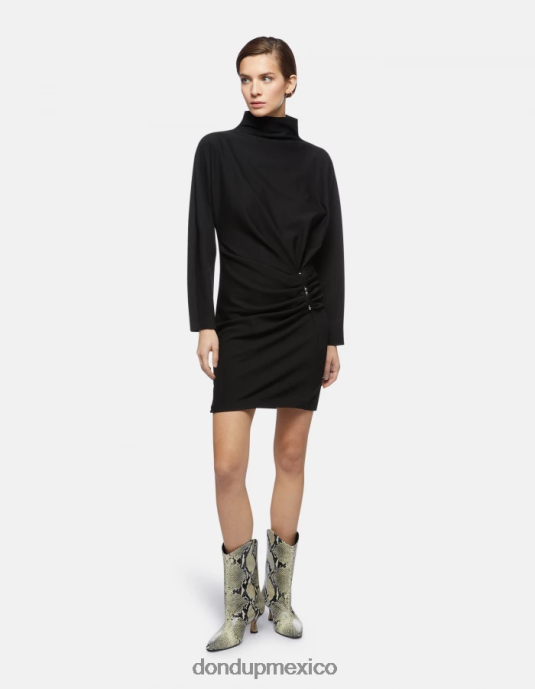 negro DONDUP mujer vestido corto de punto vestir D0VXD279