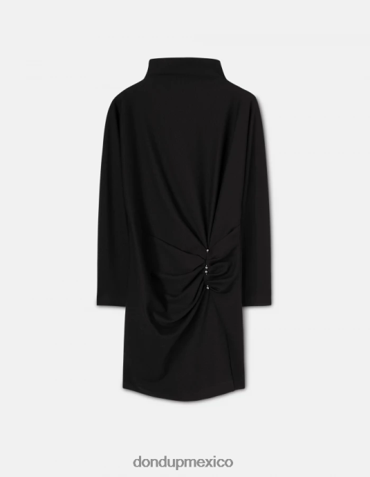 negro DONDUP mujer vestido corto de punto vestir D0VXD279