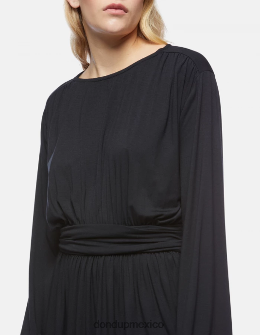 negro DONDUP mujer vestido corto de viscosa vestir D0VXD277