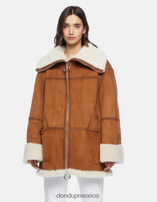 noche DONDUP mujer abrigo oversize de piel de oveja vestir D0VXD360