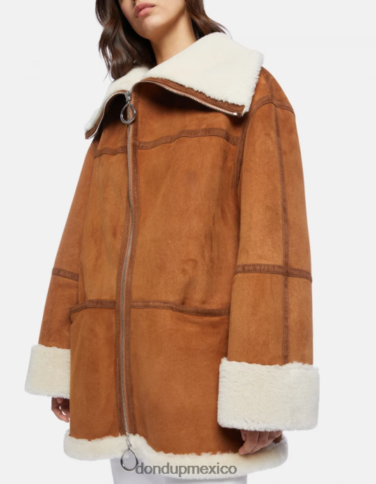 noche DONDUP mujer abrigo oversize de piel de oveja vestir D0VXD360