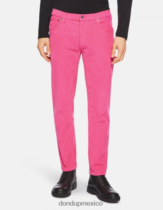 orquídea DONDUP hombres pantalones Brighton de terciopelo carrot-fit vestir D0VXD569