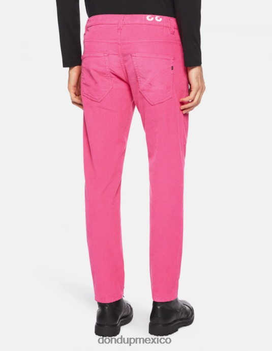 orquídea DONDUP hombres pantalones Brighton de terciopelo carrot-fit vestir D0VXD569