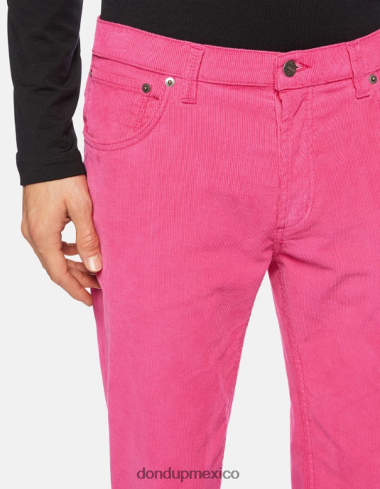 orquídea DONDUP hombres pantalones Brighton de terciopelo carrot-fit vestir D0VXD569