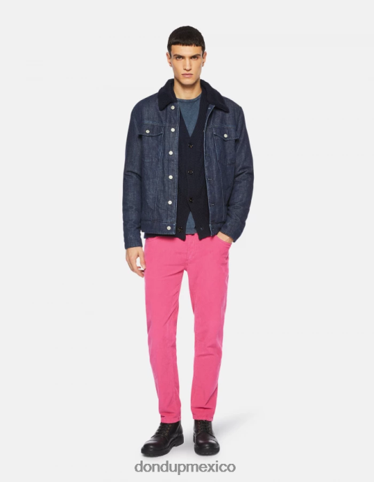 orquídea DONDUP hombres pantalones Brighton de terciopelo carrot-fit vestir D0VXD569