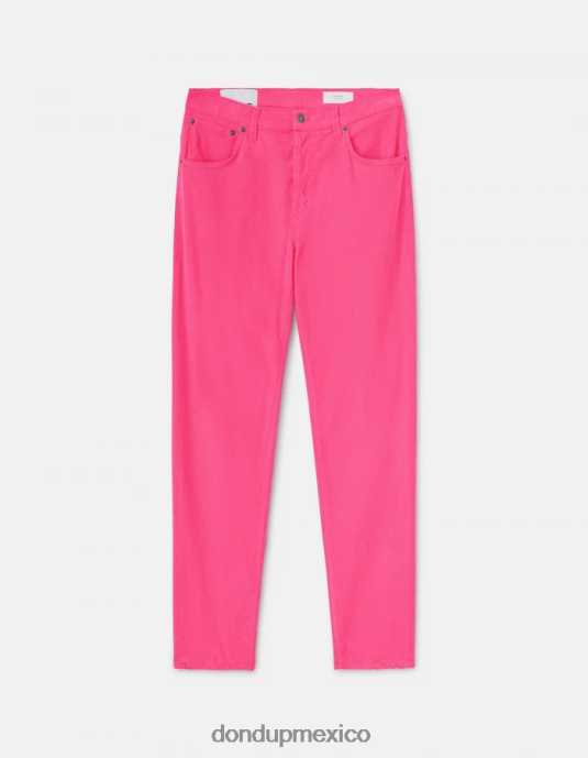 orquídea DONDUP hombres pantalones Brighton de terciopelo carrot-fit vestir D0VXD569