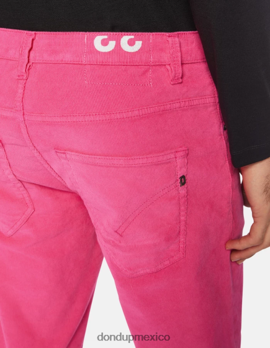 orquídea DONDUP hombres pantalones Brighton de terciopelo carrot-fit vestir D0VXD569