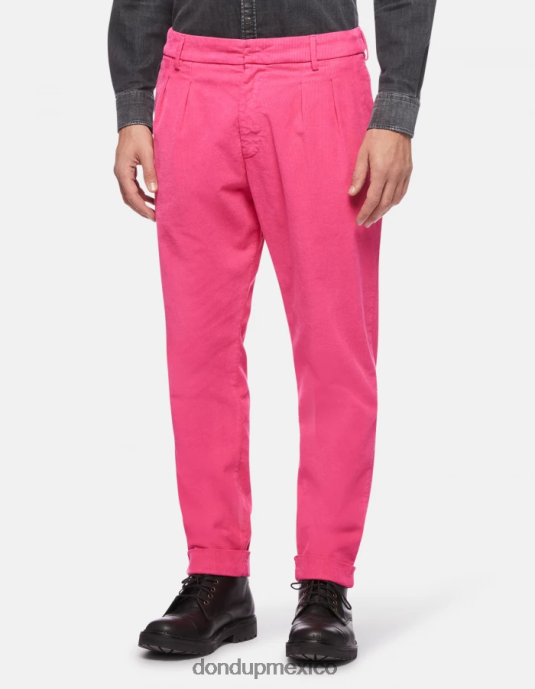 orquídea DONDUP hombres pantalones oscar carrot-fit de terciopelo vestir D0VXD736