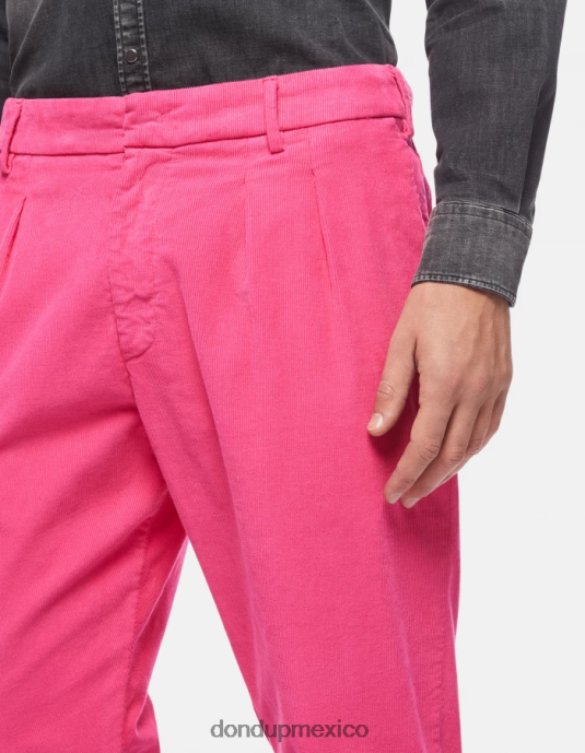 orquídea DONDUP hombres pantalones oscar carrot-fit de terciopelo vestir D0VXD736