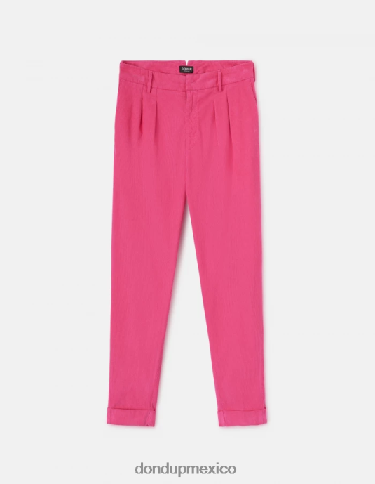 orquídea DONDUP hombres pantalones oscar carrot-fit de terciopelo vestir D0VXD736