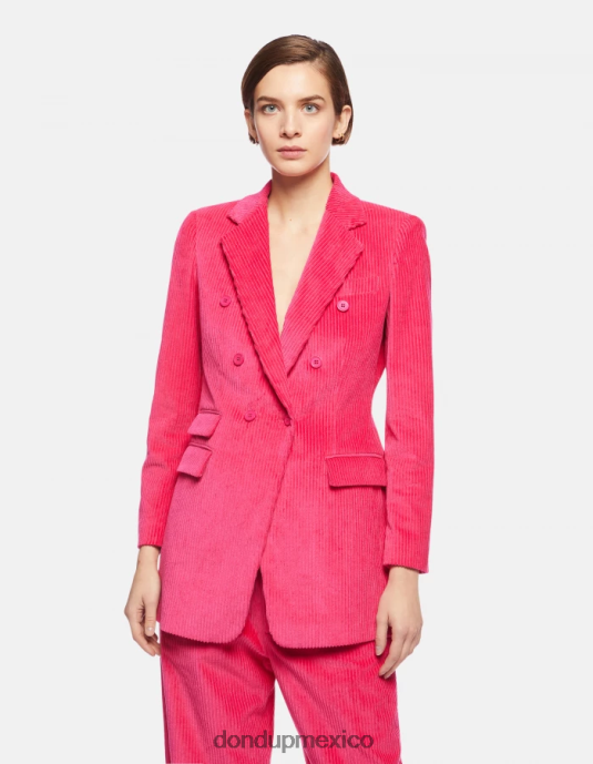 orquídea DONDUP mujer blazer de terciopelo con doble botonadura vestir D0VXD384