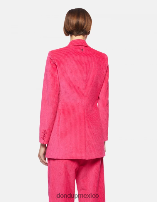 orquídea DONDUP mujer blazer de terciopelo con doble botonadura vestir D0VXD384