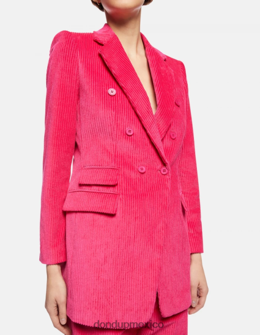 orquídea DONDUP mujer blazer de terciopelo con doble botonadura vestir D0VXD384